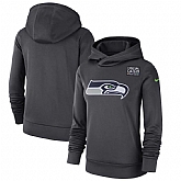 Women Seattle Seahawks Anthracite Nike Crucial Catch Performance Hoodie,baseball caps,new era cap wholesale,wholesale hats